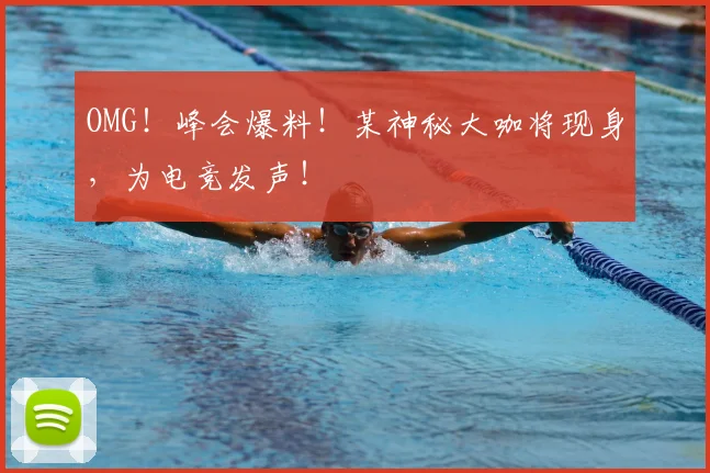 OMG！峰会爆料！某神秘大咖将现身，为电竞发声！